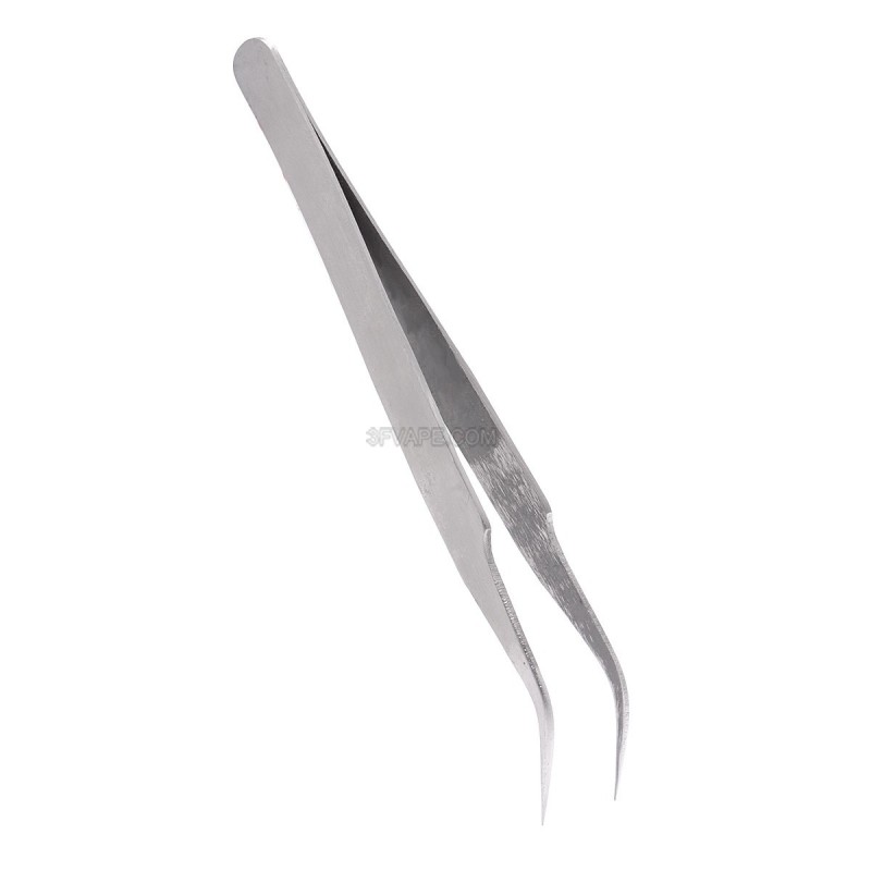 VETUS ST15 Silver HRC 40' Stainless Steel Curved Tweezers