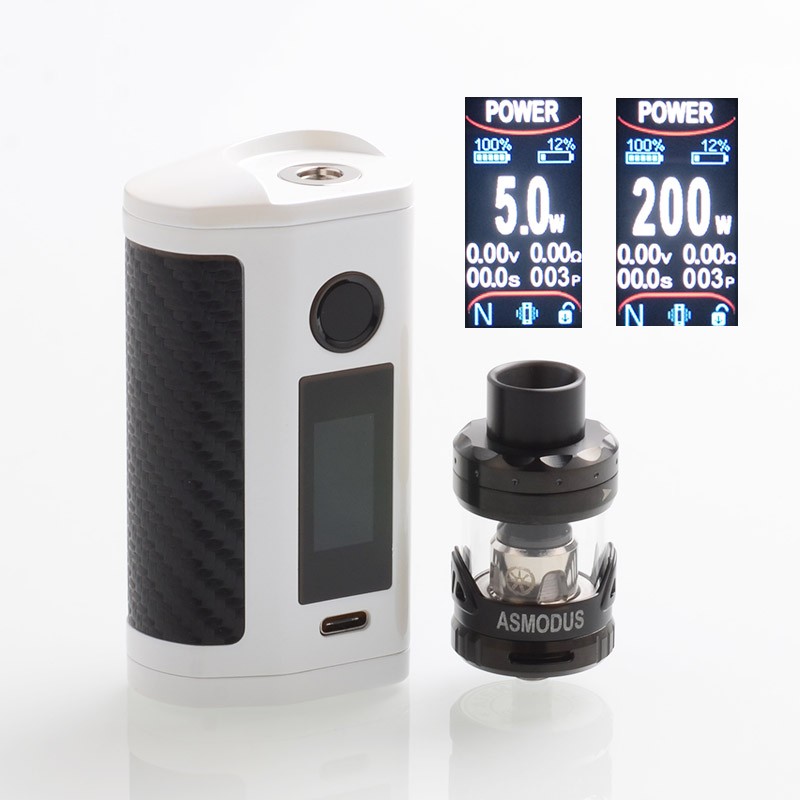 Buy Asmodus Minikin 3S 200W TC White VW Box Mod + Viento