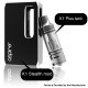 Authentic Aspire K1 Stealth 1000mAh Box Mod w/ K1 Plus Tank Kit - Silver, 2.4ml, 1.6ohm / 1.8ohm