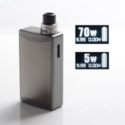 Authentic VandyVape Kylin M AIO 70W TC VV VW Box Mod RBA Pod System Starter Kit - Silver Moonlight, 5ml, 5~70W, 1 x 18650