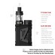 Authentic SMOK Scar-Mini Kit 80W VW Box Mod with TFV9 Mini Tank Atomizer - Fluid Red, VW 1~80W, 1 x 18650, 3.0ml, 0.15ohm