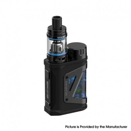 Authentic SMOK Scar-Mini Kit 80W VW Box Mod with TFV9 Mini Tank Atomizer - Fluid Blue, VW 1~80W, 1 x 18650, 3.0ml, 0.15ohm