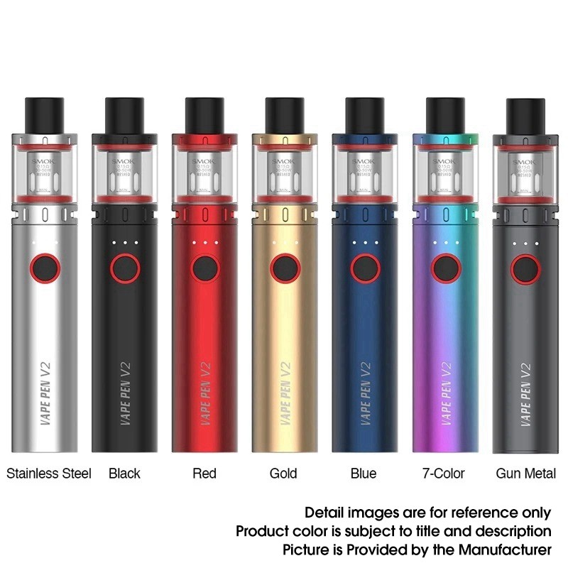 Buy Authentic SMOK Vape Pen V2 Kit 1600mAh Mod Sub Ohm Tank Red