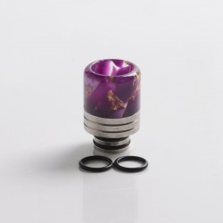 Authentic REEWAPE AS319 510 Drip Tip for RDA / RTA / RDTA / Sub Ohm Tank Atomizer - Purple Gold, Resin & SS, 20mm