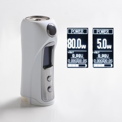 Authentic KSL Box S 80W TC VW Variable Wattage Box Mod - White, 5~80W, 1 x 18650