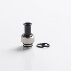 Authentic Auguse CG V2 510 Drip Tip for RBA / RTA / RDA Atomizer - Black + Silver β, POM + SS, 22mm