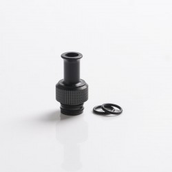 Authentic Auguse CG V2 510 Drip Tip for RBA / RTA / RDA Atomizer - Glossy Black β, POM + SS, 22mm