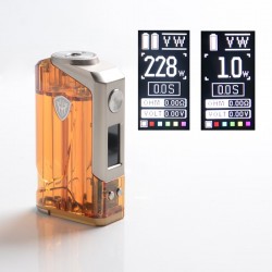 [Ships from Bonded Warehouse] Authentic Rincoe Jellybox 228W Box Mod - Amber Clear, VW 1~228W, 2 x 18650, 200~600'F (100~315'C)