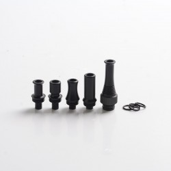 Authentic Auguse CG V2 510 Drip Tip kit for RBA / RTA / RDA Atomizer - Matte Black, POM + SS (5 PCS)