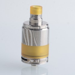 Authentic BD Precisio Pro 24 RTA Damascus Limited Edition - Silver, 4.5ml, 24mm Diameter, MTL / RDL