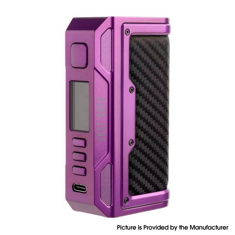 Buy Authentic Lost Vape Thelema Quest 200W VW Box Mod Purple Carbon Fiber