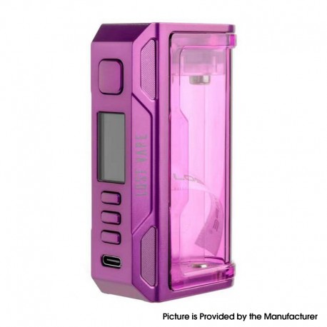 Buy Authentic Lost Vape Thelema Quest 200W VW Box Mod Purple Clear