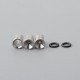 Mission MXV Nuke Style Drip Tip Set for BB / Billet Mod - Silver + Grey, 1 PEEK Mouthpiece