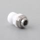 Mission MXV Nuke Style Drip Tip Set for BB / Billet Mod - Silver + White, 1 POM Mouthpiece