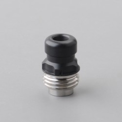 Mission MXV Nuke Style Drip Tip Set for BB / Billet Mod - Silver + Black, 1 POM Mouthpiece