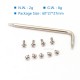 SXK Replacement Torx Screw Set Kit for SXK BB 70W / DNA 60W Style Box Mod Kit - Silver, Stainless Steel (9 PCS)