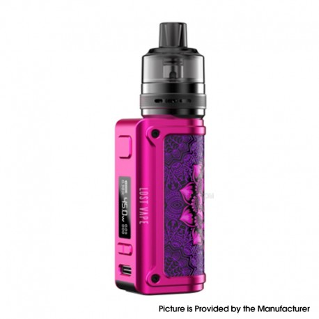 [Ships from Bonded Warehouse] Authentic LostVape Thelema Mini 45W Box Mod Kit with UB Lite Pod Tank - Pink Blossom, 1500mAh
