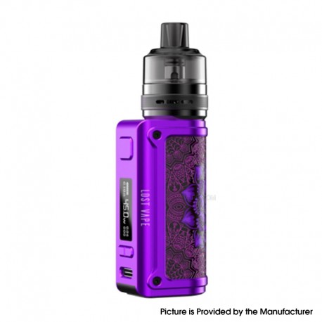 [Ships from Bonded Warehouse] Authentic LostVape Thelema Mini 45W Box Mod Kit with UB Lite Pod Tank - Purple Rosary, 1500mAh