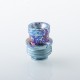 Authentic MK MODS Ti-type2 Drip Tip + Button Set for SXK BB / Billet - Blue, Titanium Alloy