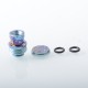 Authentic MK MODS Ti-type2 Drip Tip + Button Set for SXK BB / Billet - Blue, Titanium Alloy