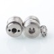 Flash V4.5S+ Style RTA Rebuildable Tank Atomizer - Silver, Titanium + Glass, 4.5ml, 23mm Diameter