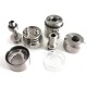 Flash V4.5S+ Style RTA Rebuildable Tank Atomizer - Silver, Titanium + Glass, 4.5ml, 23mm Diameter