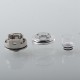 Monarchy P22 Style RDA Rebuildable Dripping Atomizer w/ BF Pin - Silver + Translucent, 22mm Diameter