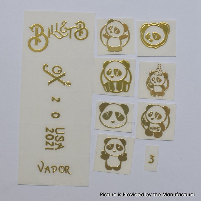 Buy Wick'd Style Stickers Set for SXK BB / Billet Box Mod Kit Gold