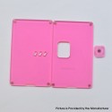 Authentic MK MODS Front + Back Cover Panel Plate w/ Button for Vandy Pulse AIO Mini 80W Kit - Pink, Square Button Hole