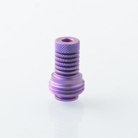 Monarchy Lazy Knurled Style Drip Tip for BB / Billet / Boro AIO Box Mod - Purple, Titanium