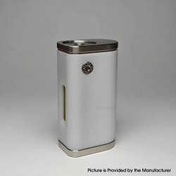 Penon V2.5 Style 60W VW Box Mod - White, Delrin + Stainless Steel, 1~60W, 1 x 18650, Evolv DNA60 Chipset