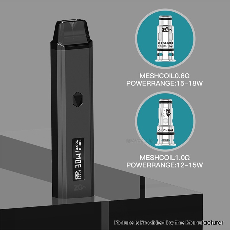 Buy Authentic ZQ Xtal Pro 30W 1000mAh Pod System Kit Diamond Silver