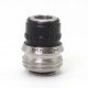 SXK Monarchy MNCH Knob Style Drip Tip for BB / Billet / Boro AIO Box Mod - SS316 + Black POM + White PET + Clear Acrylic + Ultem