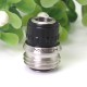 SXK Monarchy MNCH Knob Style Drip Tip for BB / Billet / Boro AIO Box Mod - SS316 + Black POM + White PET + Clear Acrylic + Ultem