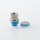 Authentic MK MODS Ti-type2 Drip Tip + Button Set for SXK BB / Billet - Rainbow, Titanium Alloy