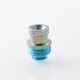 Authentic MK MODS Ti-type2 Drip Tip + Button Set for SXK BB / Billet - Rainbow, Titanium Alloy