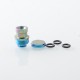 Authentic MK MODS Ti-type2 Drip Tip + Button Set for SXK BB / Billet - Rainbow, Titanium Alloy