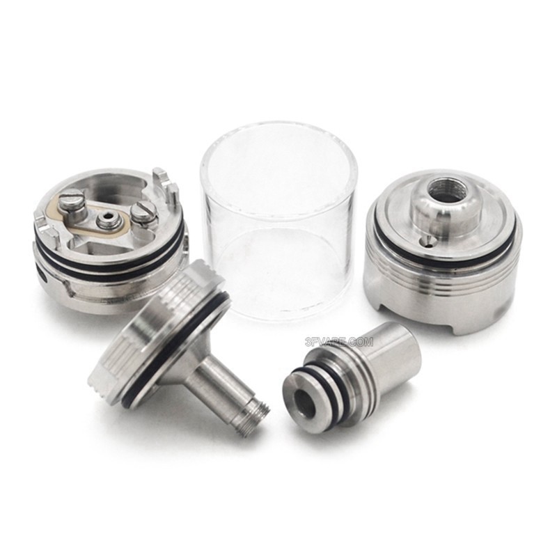 Buy Moka Style RTA Rebuildable Tank Atomizer Sliver Titanium