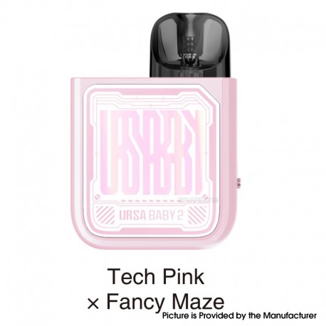 [Ships from Bonded Warehouse] Authentic LostVape Ursa Baby 2 Pod System Kit - Tech Pink x Fancy Maze, 900mAh, 2.5ml, 0.6/ 0.8ohm