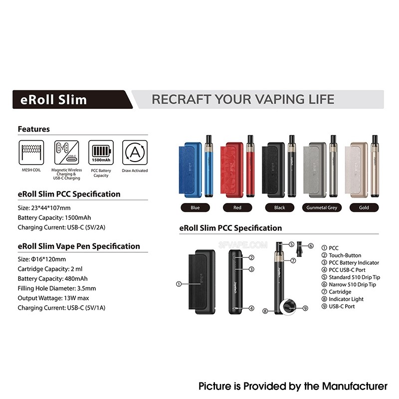 Pod eRoll Slim Full kit de Joyetech