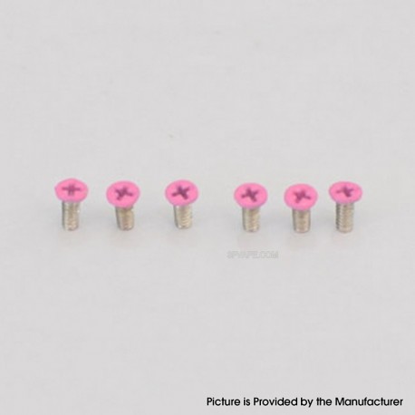 Authentic MK MODS Replacement Screws for Lost Vape Centaurus B80 AIO Kit - Pink (6 PCS)