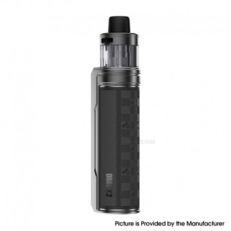 [Ships from Bonded Warehouse] Authentic Voopoo Drag X2 80W Box Mod Kit with PnP X Pod DTL - Checkered Black, 5~80W, 5ml, 0.3ohm