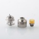 ParavozZ k5k Style RDTA Rebuildable Dripping Tank Atomizer - Silver, Titanium Alloy + Glass, 22mm Diameter