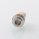 SXK Monarchy Thick Hybrid Style DL Drip Tip for BB / Billet / Boro AIO Box Mod - Beige, PEEK + Stainless Steel