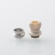 SXK Monarchy Thick Hybrid Style DL Drip Tip for BB / Billet / Boro AIO Box Mod - Beige, PEEK + Stainless Steel