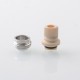 SXK Monarchy Smooth Style DL Drip Tip for BB / Billet / Boro AIO Box Mod - Beige, PEEK + Stainless Steel