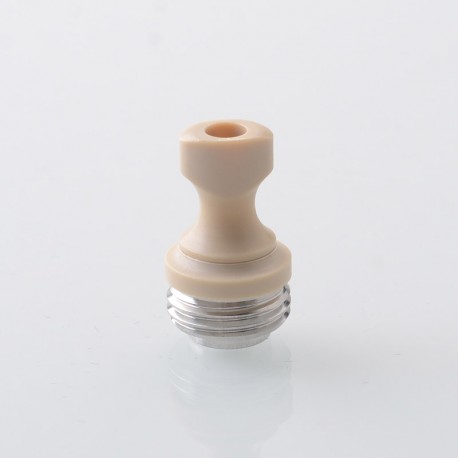 SXK Monarchy Rook Style MTL Drip Tip for BB / Billet / Boro AIO Box Mod - Beige, PEEK + Stainless Steel