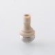 SXK Monarchy Rook Style MTL Drip Tip for BB / Billet / Boro AIO Box Mod - Beige, PEEK + Stainless Steel