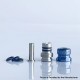 Mission Tips V2 Mini Nuke Style Drip Tip for dotMod dotAIO V1 / V2 Pod - Blue, SS + Titanium