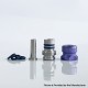 Mission Tips V2 Mini Nuke Style Drip Tip for dotMod dotAIO V1 / V2 Pod - Purple, SS + Aluminum